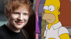 Ed Sheeran gastrol The Simpsons - Eigen creatie (foto Eva Rinaldi en YouTube)