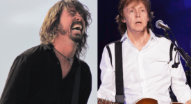 Dave Grohl (Foo Fighters) en Paul McCartney - Foto: eigen creatie, origineel van Jimmy Baikovicius en Ryanw2313