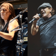 Malcolm Young en Brian Johnson (AC/DC) - Foto's: Raph_PH en Pandemonium73 (Flickr, Wikimedia)