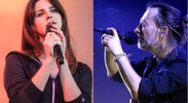 Lana Del Rey en Thom Yorke (Radiohead) - Foto's Harmony Gerber (CC BY 2.0) en Yasuko Otani (CC BY-SA 4.0)