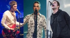 Robbie Williams, Liam Gallagher, Noel Gallagher - Foto's: Drew de F Fawkes (Flickr, CC BY 2.0), Stefan Brending (Wikimedia Commons, CC BY-SA 4.0), Alterna2 (Flickr, CC BY 2.0)