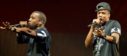bevriende rappers Jay Z en Kanye West - Fotocredits: Watch the Throne: Jay-Z & Kanye West - Wikimedia Commons (CC BY-SA 2.0)