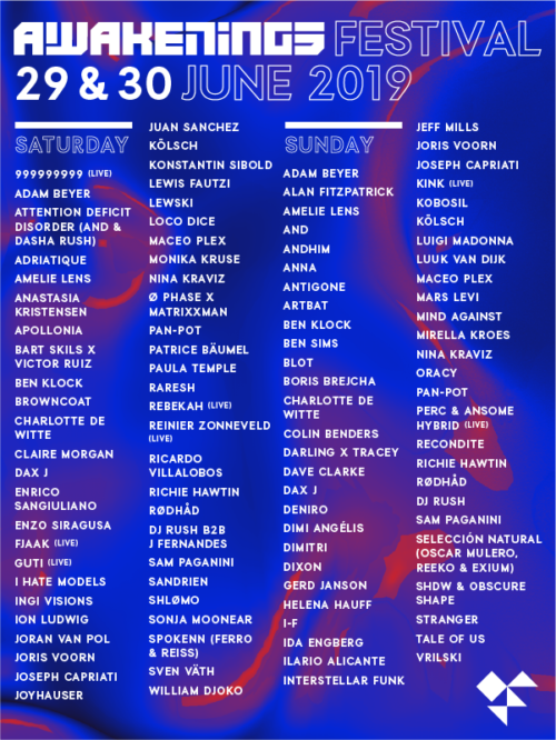 Awakenings Festival maakt lineup bekend Artiesten Nieuws