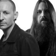 Mark Morton (Lamb of God) en Chester Bennington (Linkin Park) - Foto uit persbericht Petting Zoo Propaganda (zie mail)